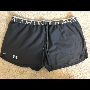 Grey Under Armour Play Up Shorts Women XL